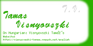 tamas visnyovszki business card